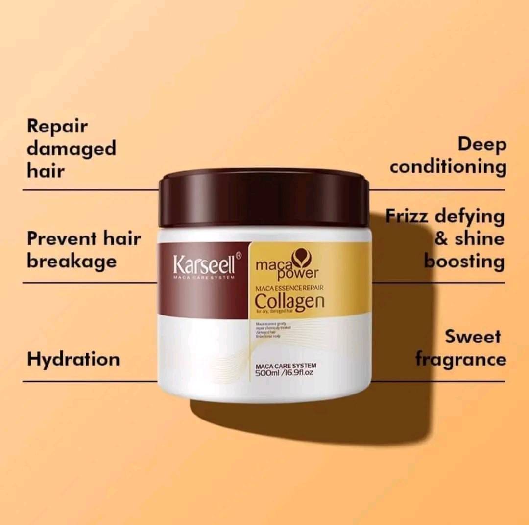 Karseell Collagen Hair Treatment Mask - Deep Repair Conditioning Argan Oil Collagen Hair Mask
