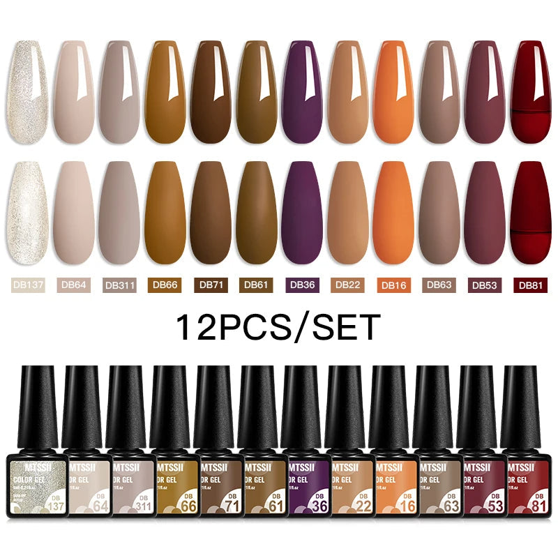 12pcs set of Gel nail polish