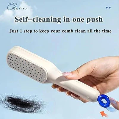 Self-Cleaning Anti-Static Hair Brush with Scalable Rotating Lifting and Massage Comb