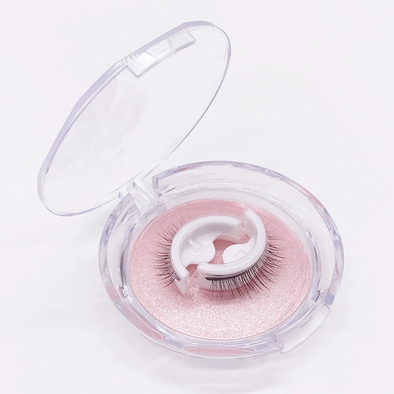 pack of 2 pair Reusable Self-adhesive False Eyelashes 3D Mink Lashes Glue-free Eyelash Extension 3 Seconds to Wear No Glue Needed Lashes